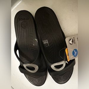 Crocs sandals black and grey/silver design